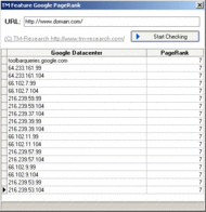 TM Feature Google PageRank screenshot